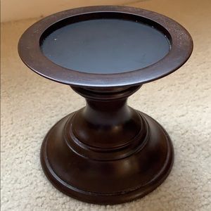 Pottery Barn Wood Candle Holder